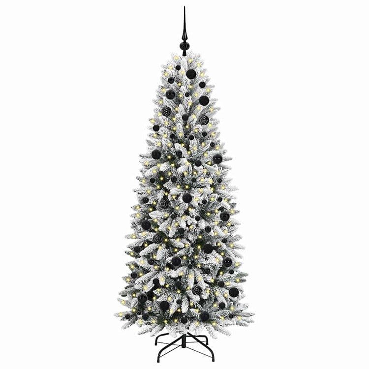 Vidaxx sapin de Noël artificiel blanc 180 cm PVC et plastique et acier et PE
