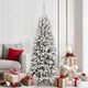 Vidaxx sapin de Noël artificiel blanc 180 cm PVC et plastique et acier et PE