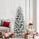 Vidaxx sapin de Noël artificiel blanc 180 cm PVC et plastique et acier et PE