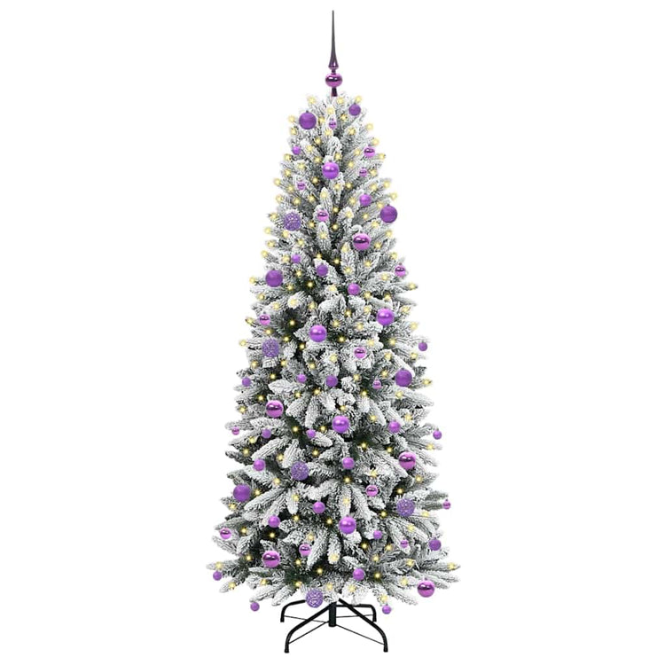 Vidaxx sapin de Noël artificiel blanc 180 cm PVC et plastique et acier et PE