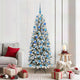 Vidaxx sapin de Noël artificiel blanc 180 cm PVC et plastique et acier et PE