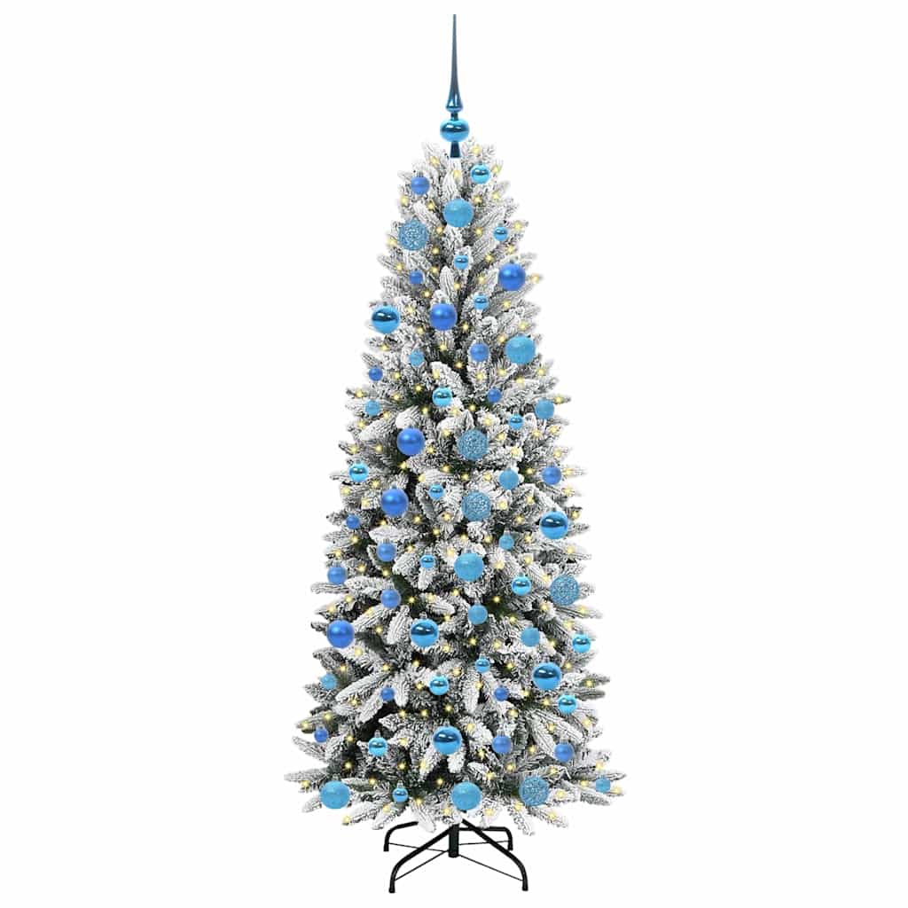 Vidaxx sapin de Noël artificiel blanc 180 cm PVC et plastique et acier et PE