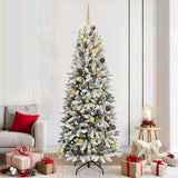 Vidaxx sapin de Noël artificiel blanc 210 cm PVC et plastique et acier et PE - afbeelding 1