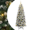 Vidaxx sapin de Noël artificiel blanc 210 cm PVC et plastique et acier et PE