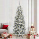 Vidaxx sapin de Noël artificiel blanc 210 cm PVC et plastique et acier et PE