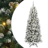 Vidaxx sapin de Noël artificiel blanc 210 cm PVC et plastique et acier et PE - afbeelding 2