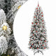 Vidaxx sapin de Noël artificiel blanc 210 cm PVC et plastique et acier et PE