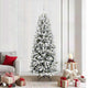 Vidaxx sapin de Noël artificiel blanc 210 cm PVC et plastique et acier et PE