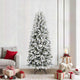 Vidaxx sapin de Noël artificiel blanc 210 cm PVC et plastique et acier et PE