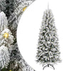 Vidaxx sapin de Noël artificiel blanc 210 cm PVC et plastique et acier et PE