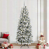 Vidaxx sapin de Noël artificiel blanc 240 cm PVC et plastique et acier et PE - afbeelding 1
