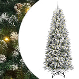 Vidaxx sapin de Noël artificiel blanc 240 cm PVC et plastique et acier et PE - afbeelding 2