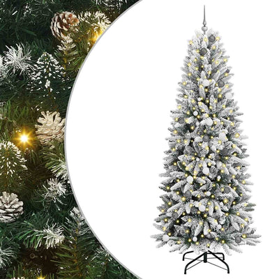 Vidaxx sapin de Noël artificiel blanc 240 cm PVC et plastique et acier et PE
