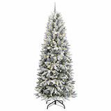 Vidaxx sapin de Noël artificiel blanc 240 cm PVC et plastique et acier et PE - afbeelding 3