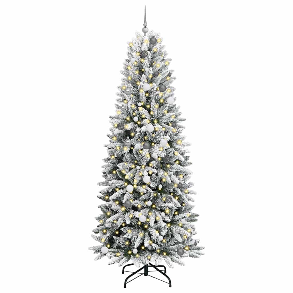 Vidaxx sapin de Noël artificiel blanc 240 cm PVC et plastique et acier et PE