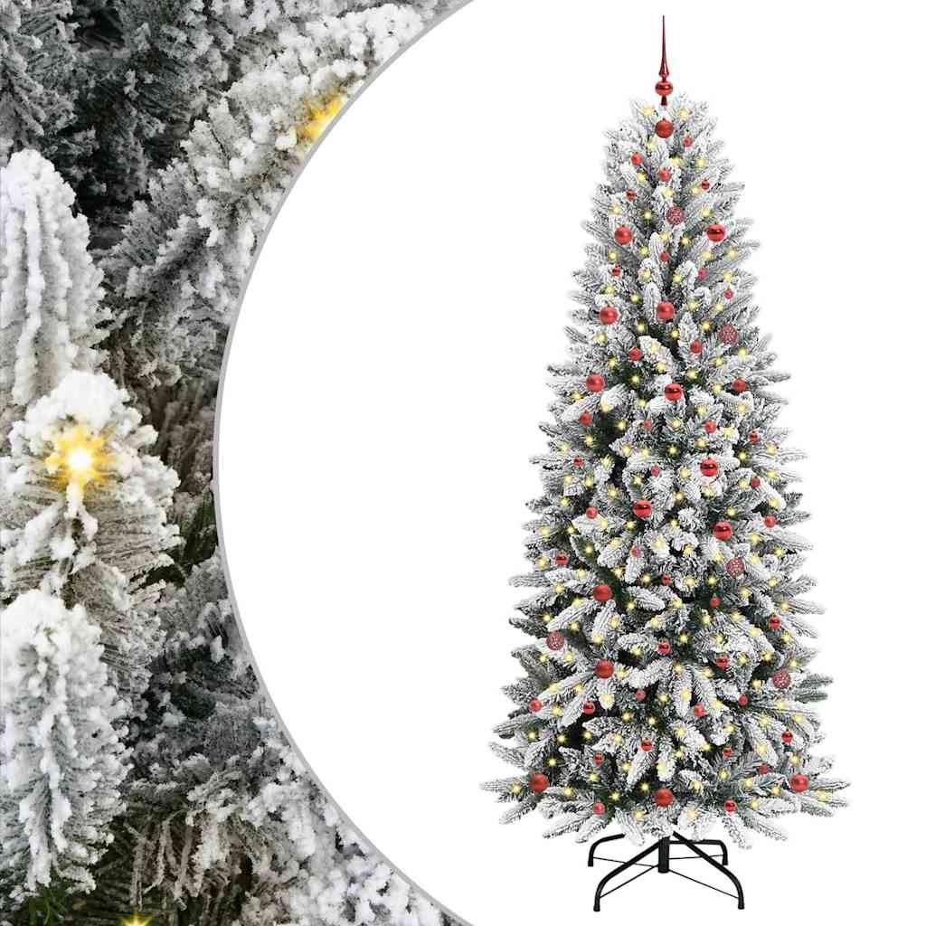Vidaxx sapin de Noël artificiel blanc 240 cm PVC et plastique et acier et PE