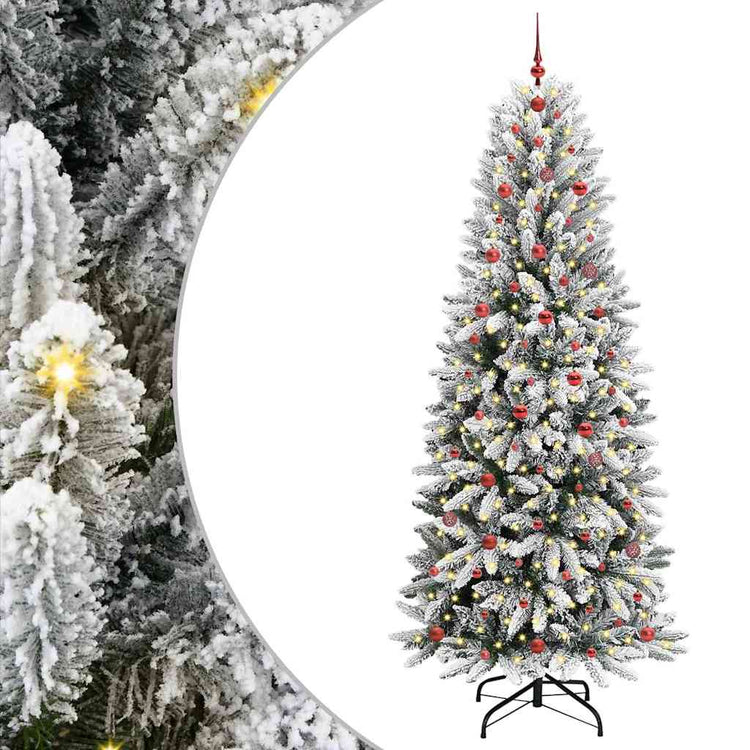 Vidaxx sapin de Noël artificiel blanc 240 cm PVC et plastique et acier et PE