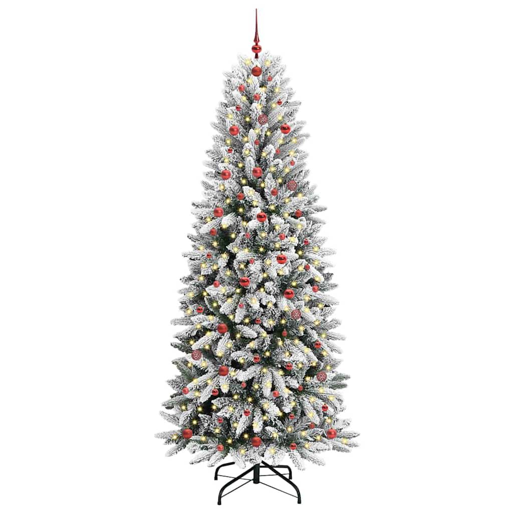 Vidaxx sapin de Noël artificiel blanc 240 cm PVC et plastique et acier et PE