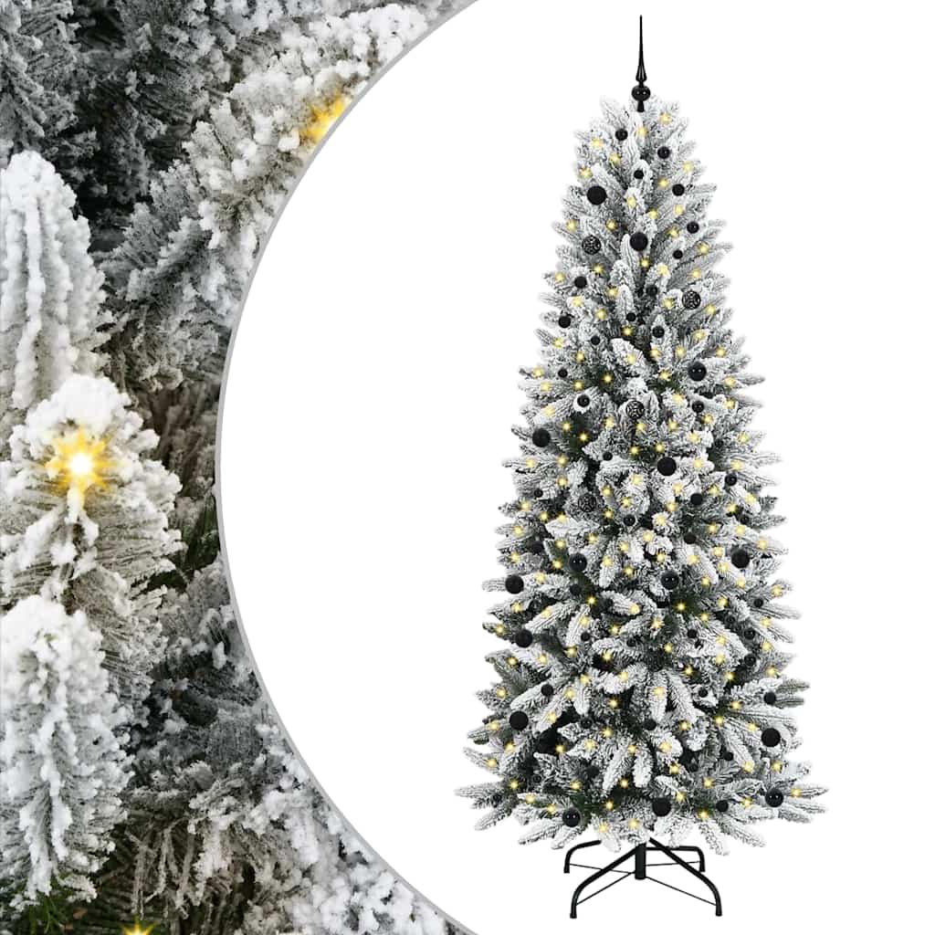Vidaxx sapin de Noël artificiel blanc 240 cm PVC et plastique et acier et PE
