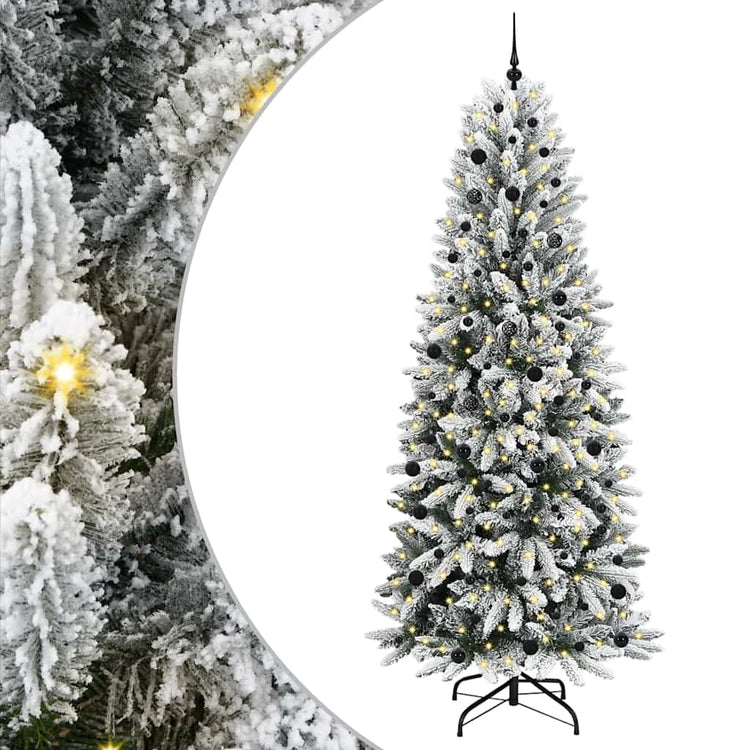 Vidaxx sapin de Noël artificiel blanc 240 cm PVC et plastique et acier et PE