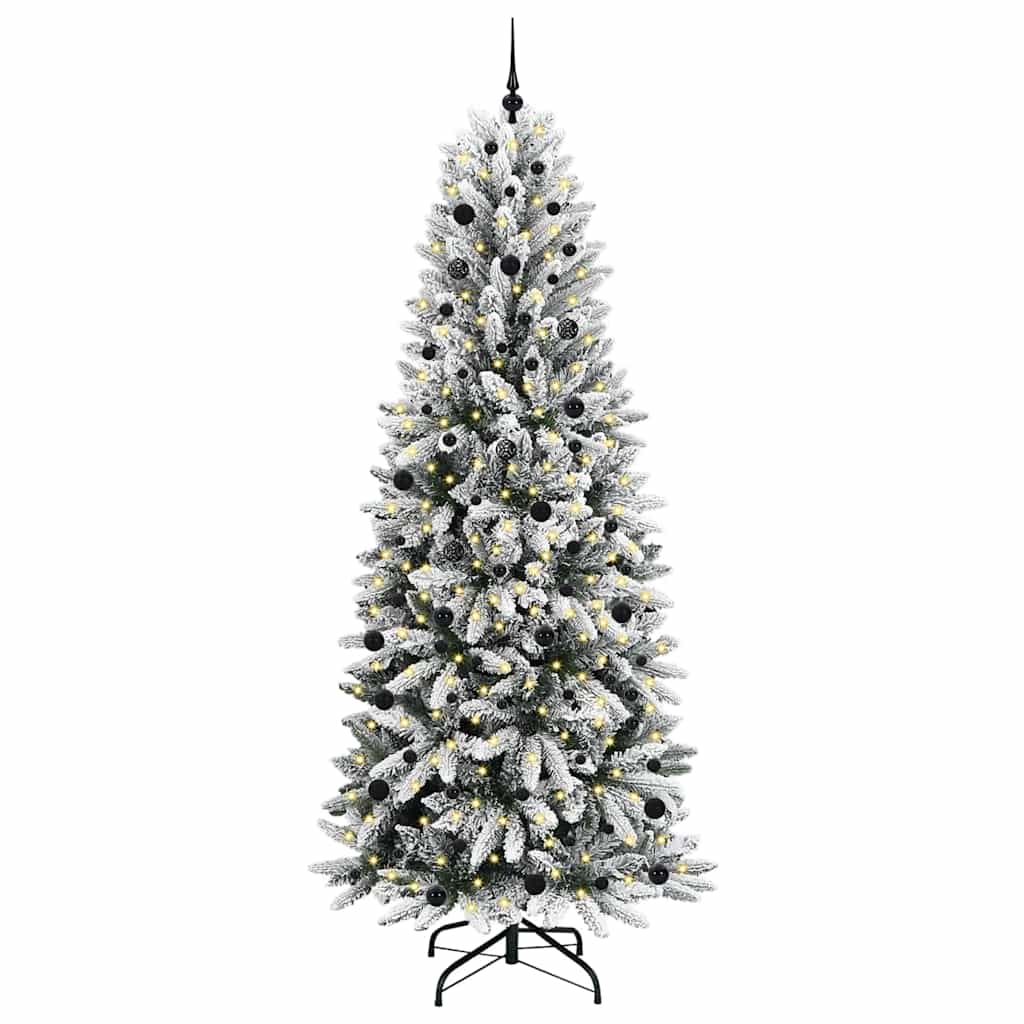 Vidaxx sapin de Noël artificiel blanc 240 cm PVC et plastique et acier et PE