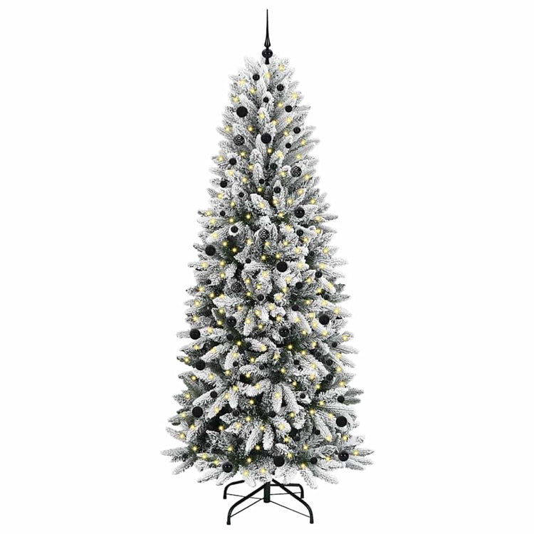Vidaxx sapin de Noël artificiel blanc 240 cm PVC et plastique et acier et PE