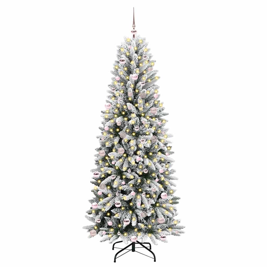 Vidaxx sapin de Noël artificiel blanc 240 cm PVC et plastique et acier et PE