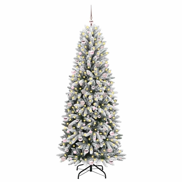 Vidaxx sapin de Noël artificiel blanc 240 cm PVC et plastique et acier et PE