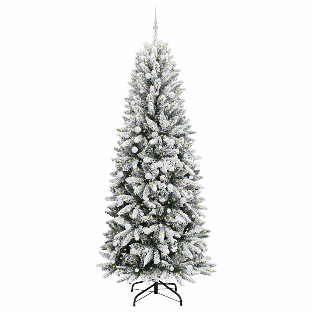 Vidaxx sapin de Noël artificiel blanc 240 cm PVC et plastique et acier et PE