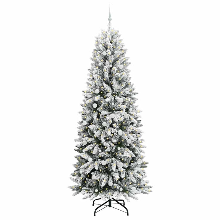 Vidaxx sapin de Noël artificiel blanc 240 cm PVC et plastique et acier et PE