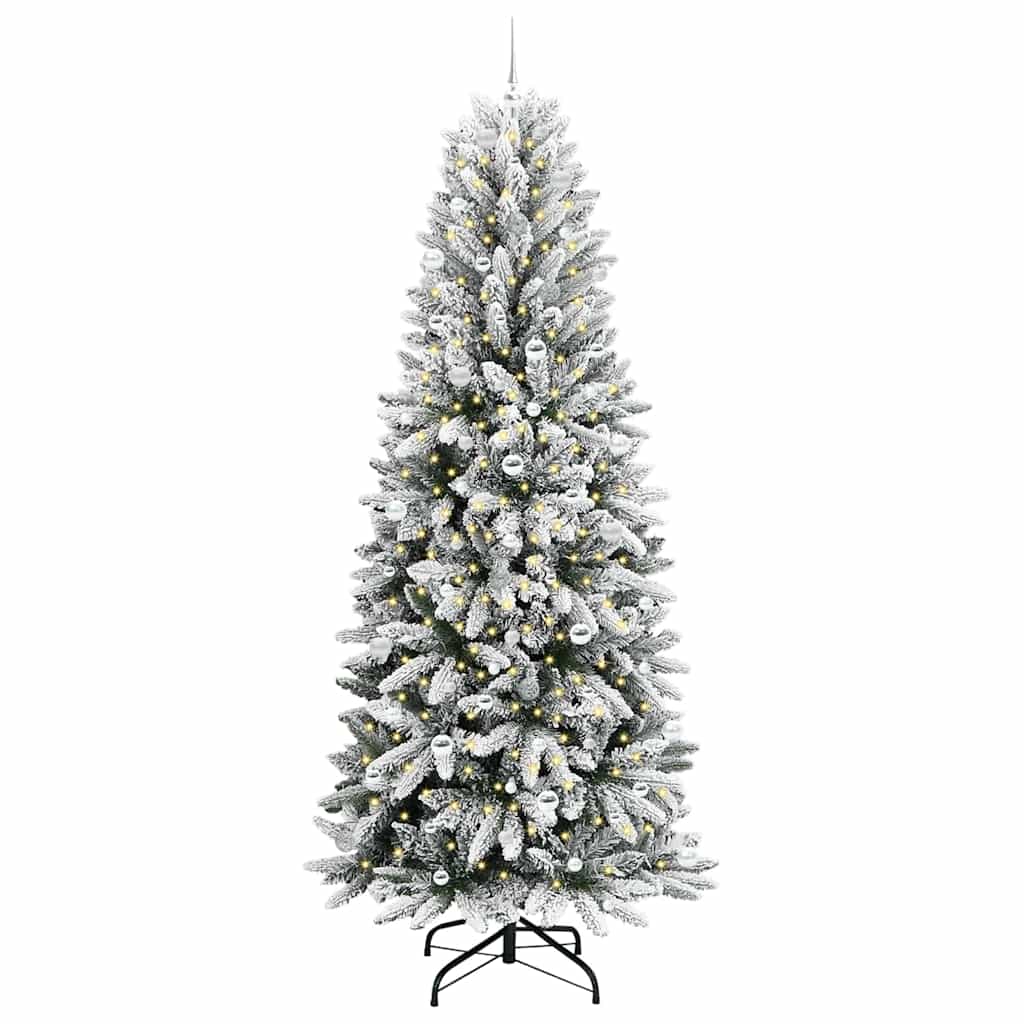 Vidaxx sapin de Noël artificiel blanc 240 cm PVC et plastique et acier et PE