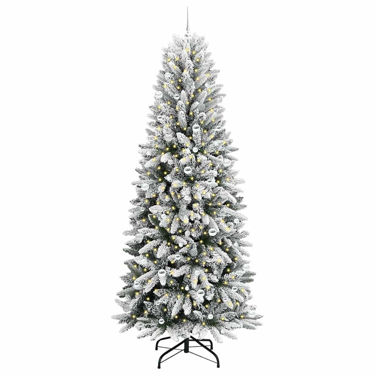 Vidaxx sapin de Noël artificiel blanc 240 cm PVC et plastique et acier et PE