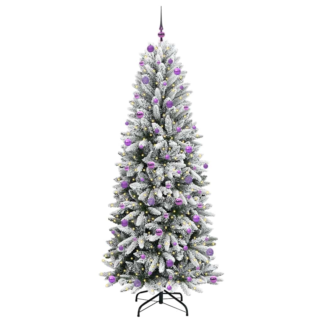 Vidaxx sapin de Noël artificiel blanc 240 cm PVC et plastique et acier et PE