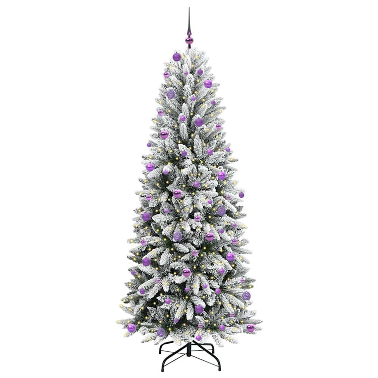 Vidaxx sapin de Noël artificiel blanc 240 cm PVC et plastique et acier et PE