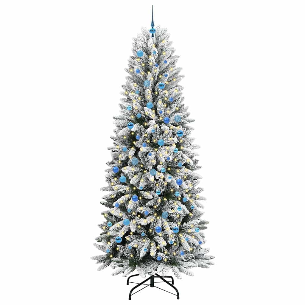 Vidaxx sapin de Noël artificiel blanc 240 cm PVC et plastique et acier et PE