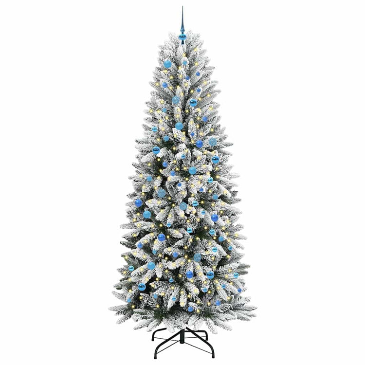 Vidaxx sapin de Noël artificiel blanc 240 cm PVC et plastique et acier et PE