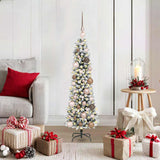 Vidaxx sapin de Noël artificiel avec 150 LED blanc 120 cm PVC et métal et plastique - afbeelding 1