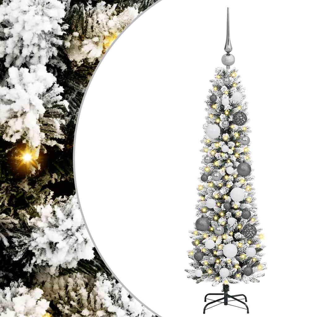 Vidaxx sapin de Noël artificiel avec 150 LED blanc 120 cm PVC et métal et plastique