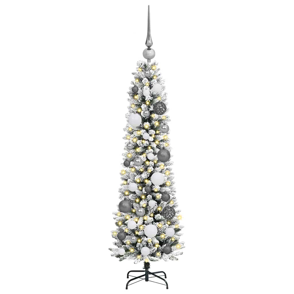 Vidaxx sapin de Noël artificiel avec 150 LED blanc 120 cm PVC et métal et plastique
