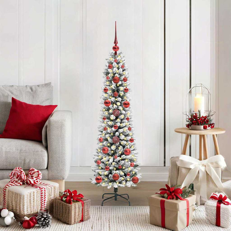 Vidaxx sapin de Noël artificiel avec 150 LED blanc 120 cm PVC et métal et plastique