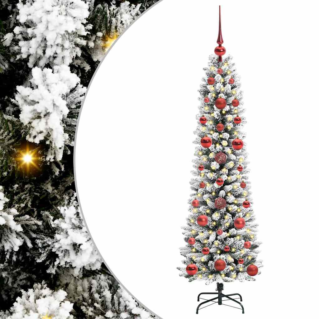 Vidaxx sapin de Noël artificiel avec 150 LED blanc 120 cm PVC et métal et plastique