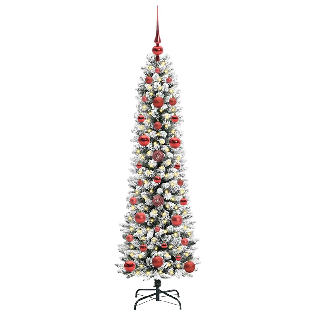 Vidaxx sapin de Noël artificiel avec 150 LED blanc 120 cm PVC et métal et plastique