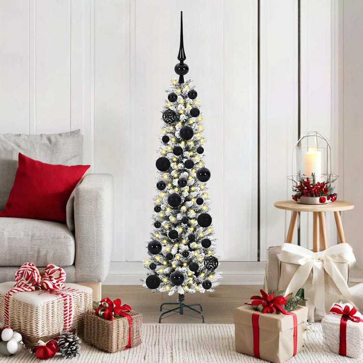 Vidaxx sapin de Noël artificiel avec 150 LED blanc 120 cm PVC et métal et plastique