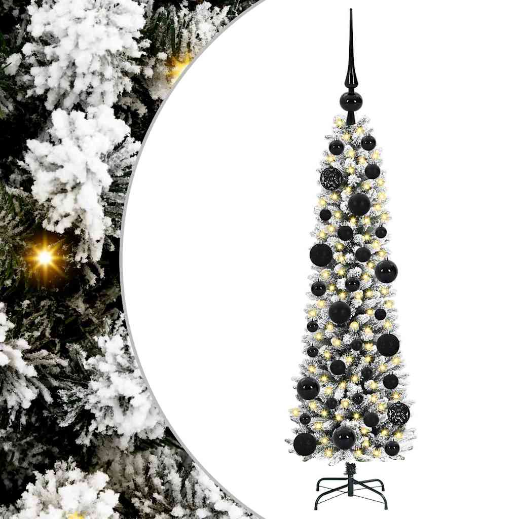 Vidaxx sapin de Noël artificiel avec 150 LED blanc 120 cm PVC et métal et plastique