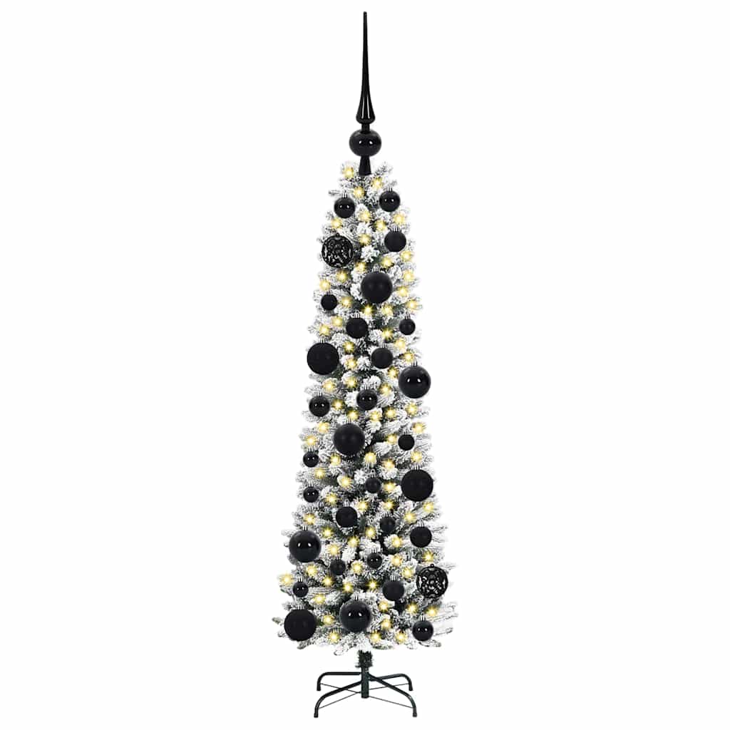 Vidaxx sapin de Noël artificiel avec 150 LED blanc 120 cm PVC et métal et plastique
