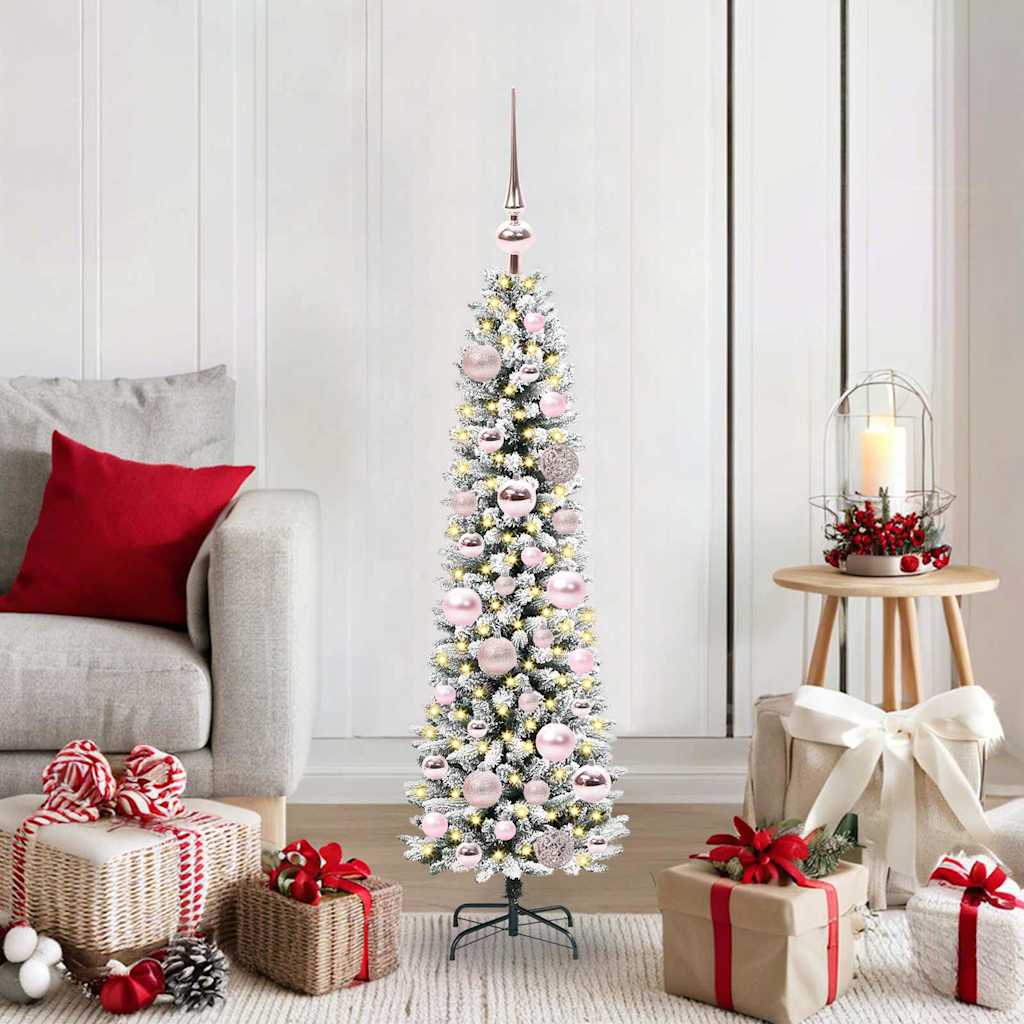 Vidaxx sapin de Noël artificiel avec 150 LED blanc 120 cm PVC et métal et plastique