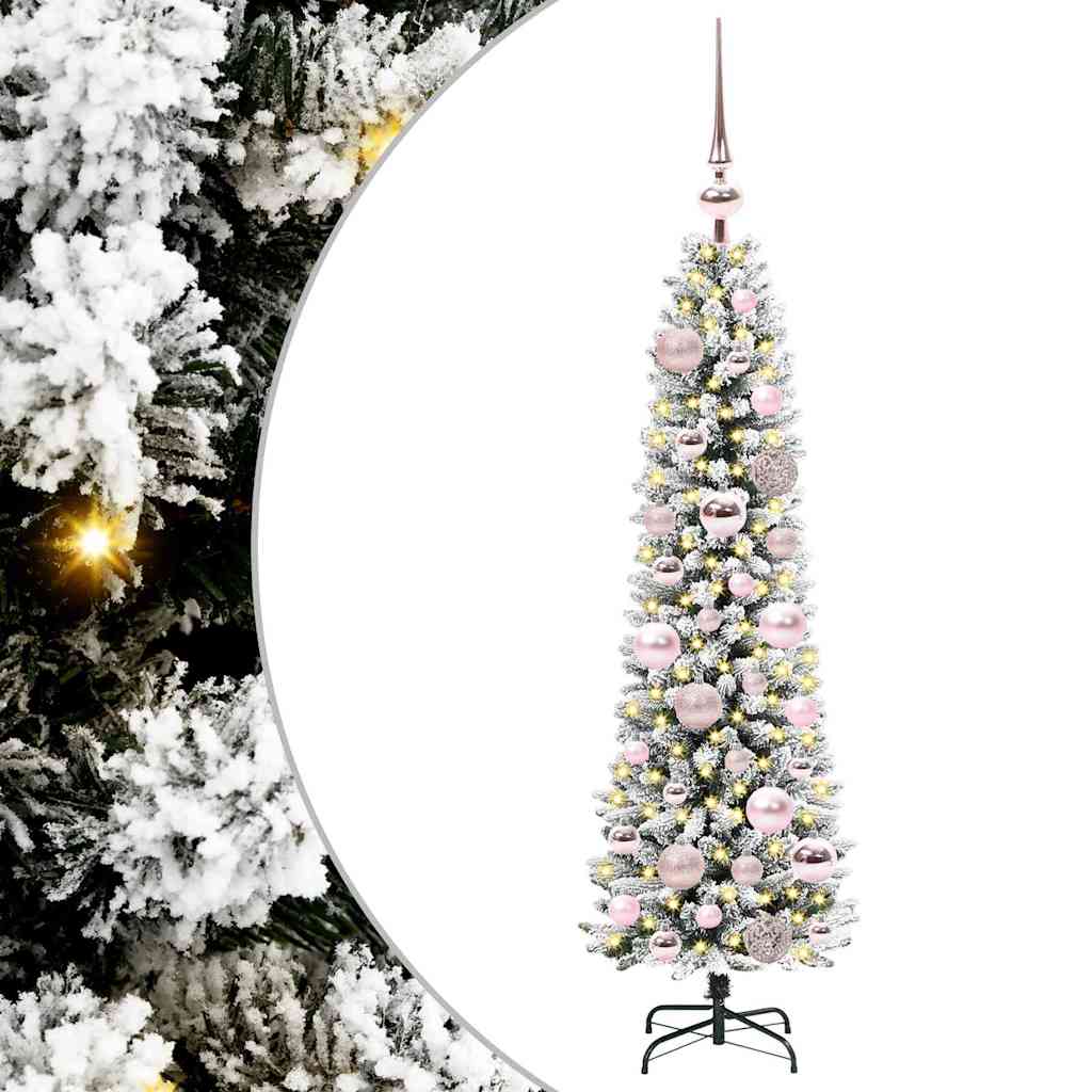 Vidaxx sapin de Noël artificiel avec 150 LED blanc 120 cm PVC et métal et plastique
