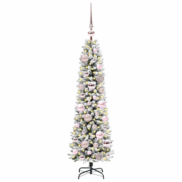 Vidaxx sapin de Noël artificiel avec 150 LED blanc 120 cm PVC et métal et plastique