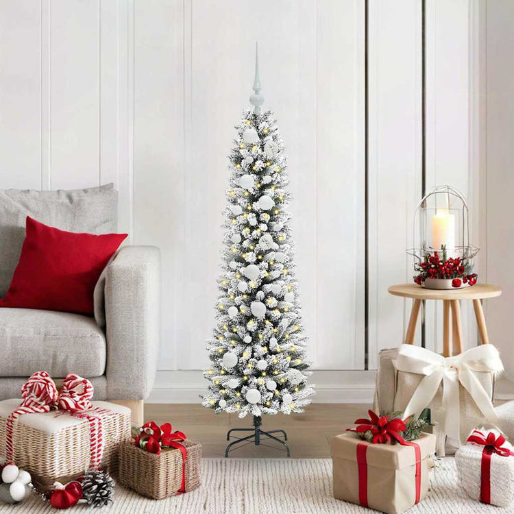 Vidaxx sapin de Noël artificiel avec 150 LED blanc 120 cm PVC et métal et plastique