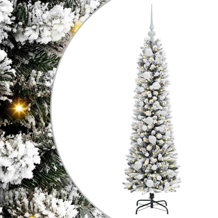 Vidaxx sapin de Noël artificiel avec 150 LED blanc 120 cm PVC et métal et plastique